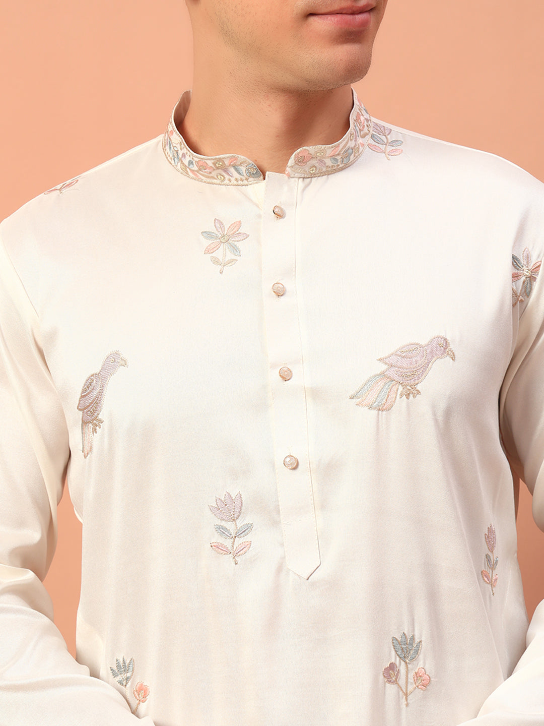Royal Ivory Heritage Embroidered Men's Festive Kurta